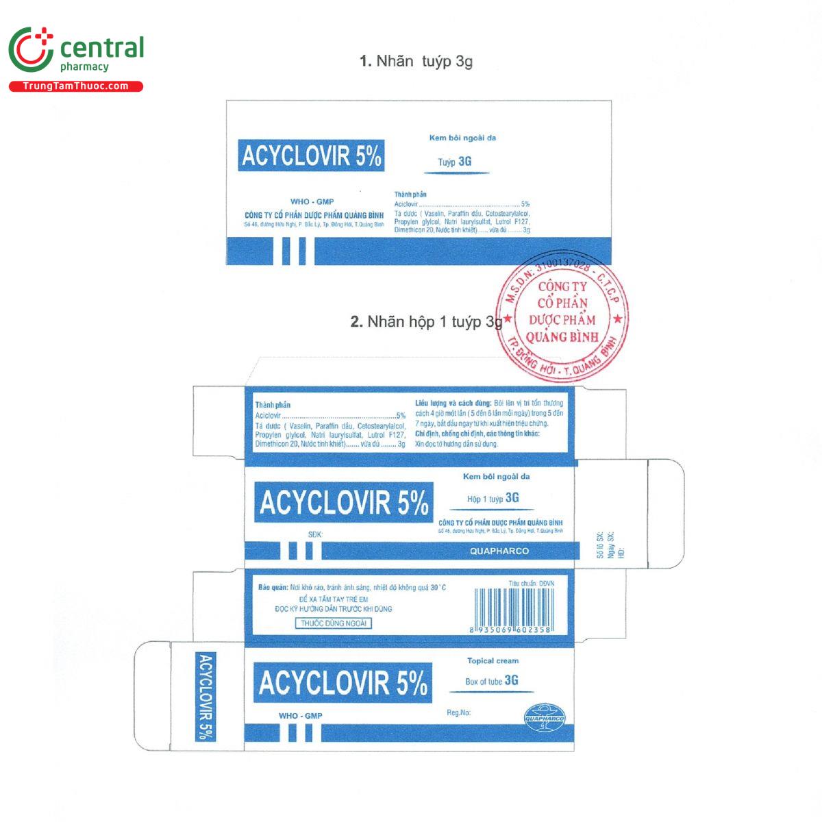 acyclovir 5 quapharco 5 B0654 acyclovir 5 quapharco 5 B0654