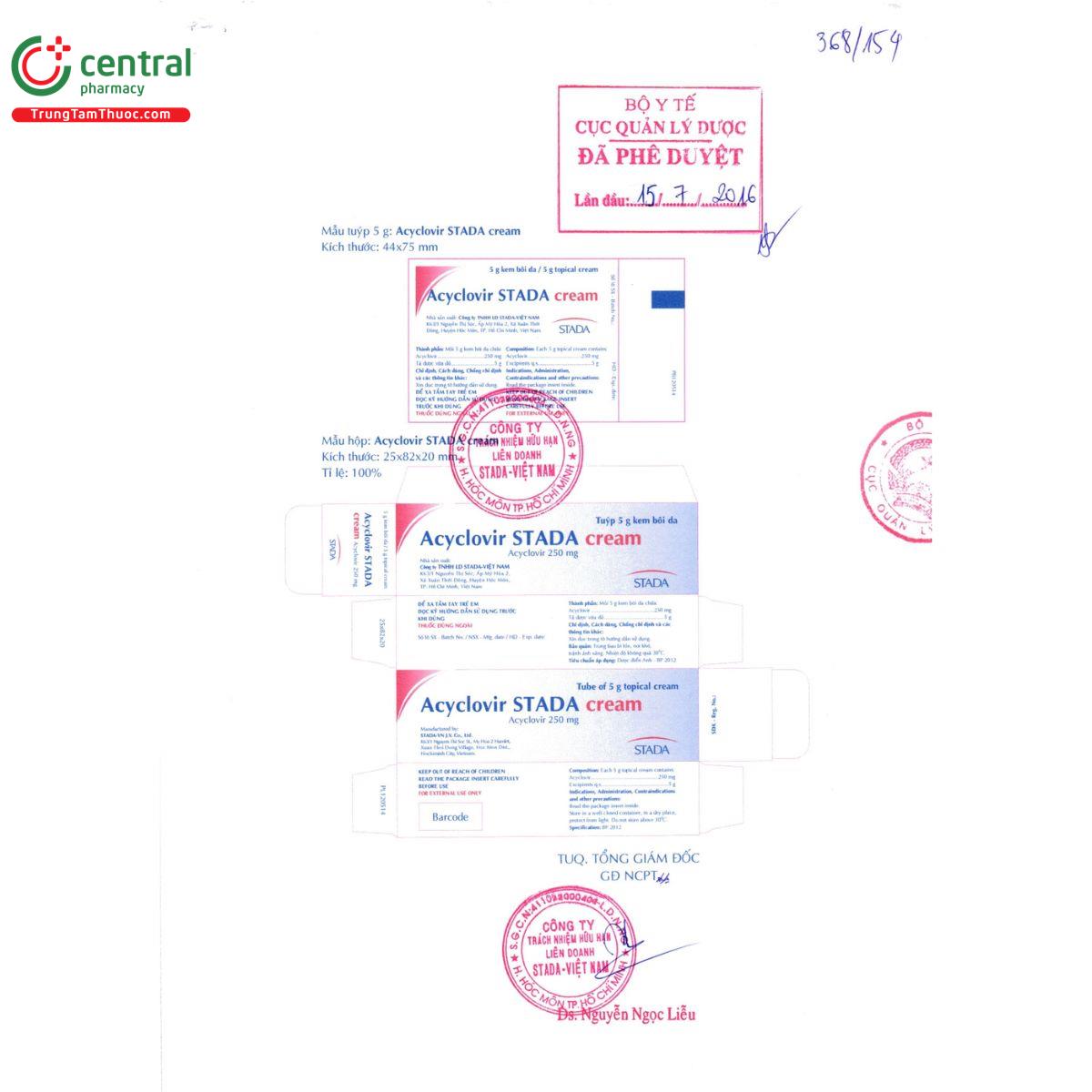 acyclovir stada cream 5g 7 U8355