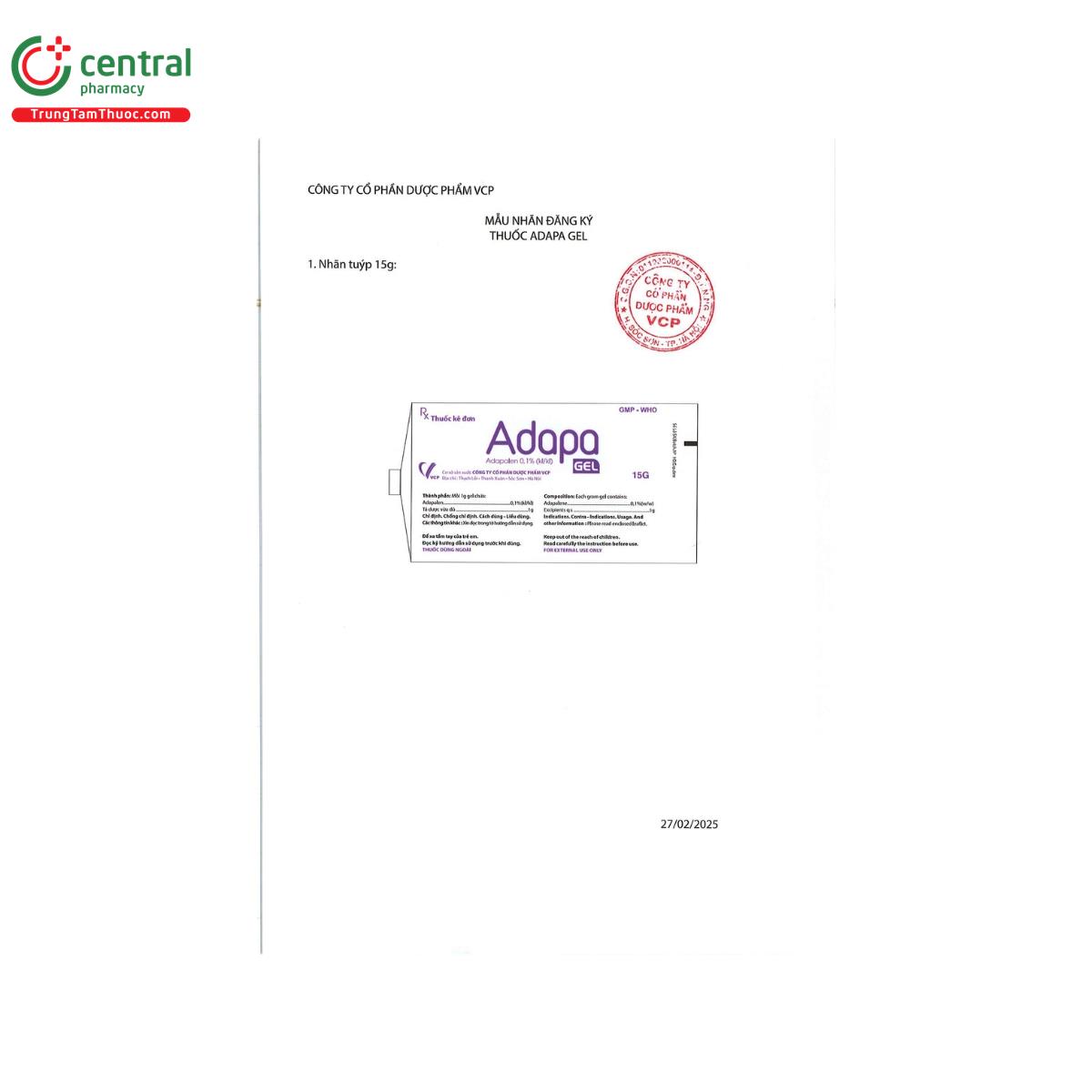 adapa gel 2 M5053 adapa gel 2 M5053