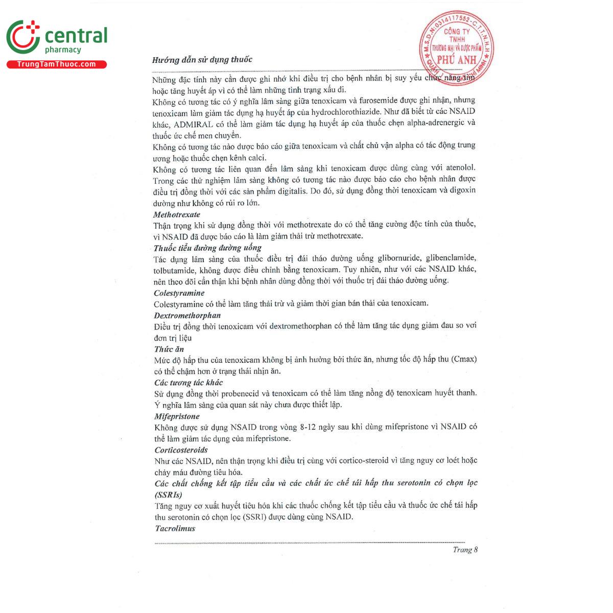 admiral 20mg cap 10 P6857