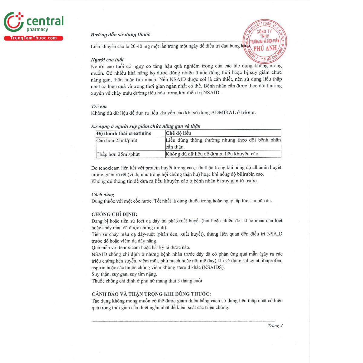 admiral 20mg cap 4 V8264