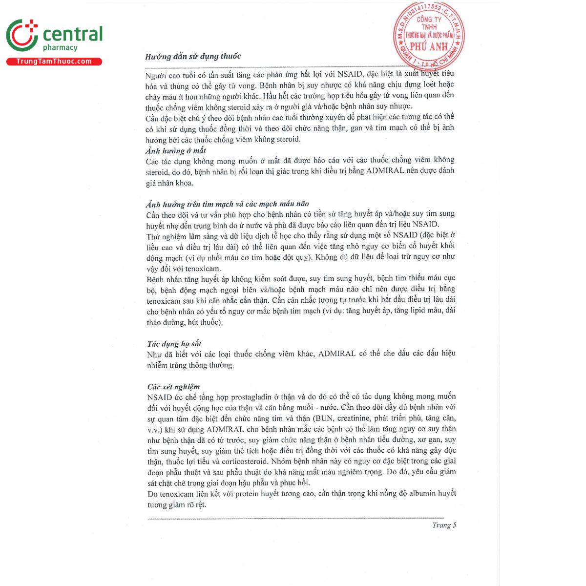 admiral 20mg cap 7 T8187