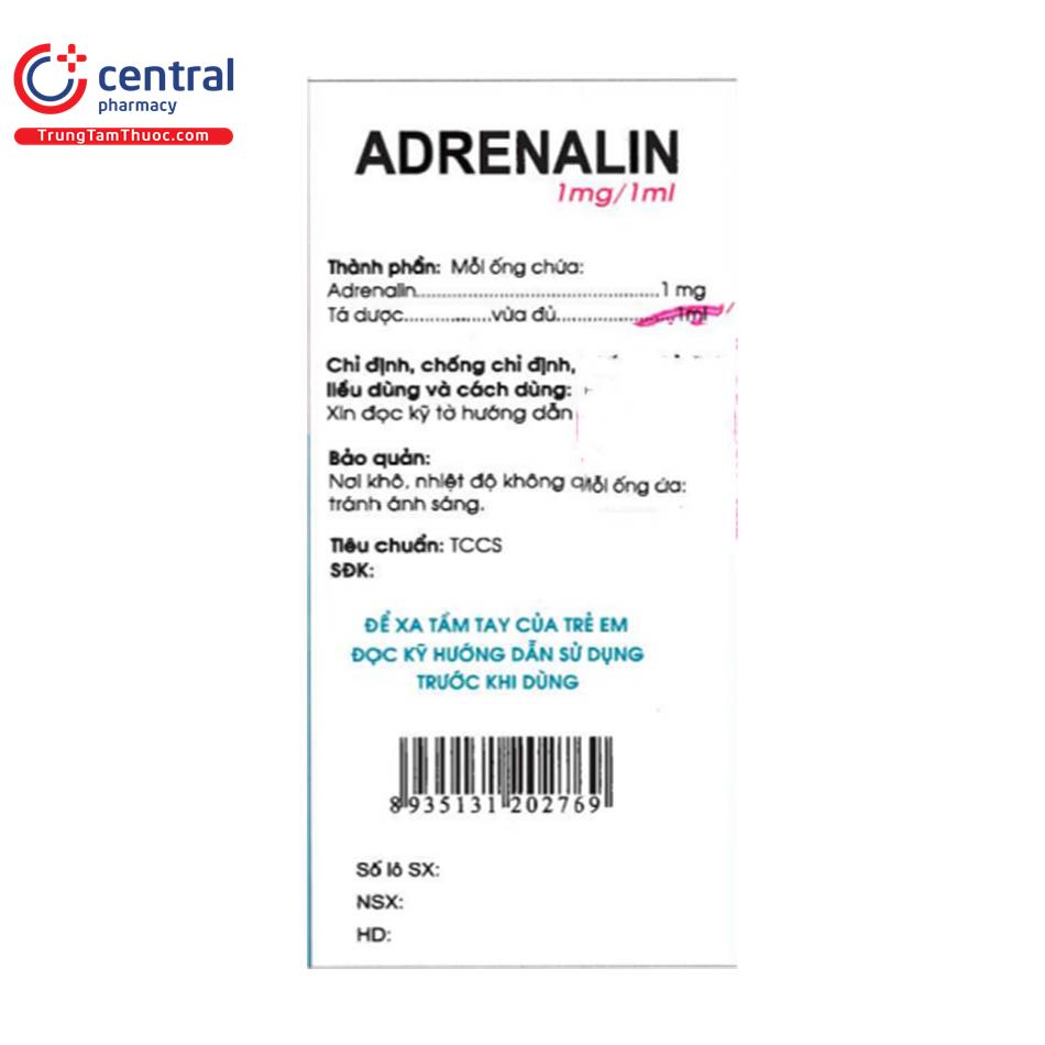 adrenalin 1mg 1ml thephaco 6 V8562