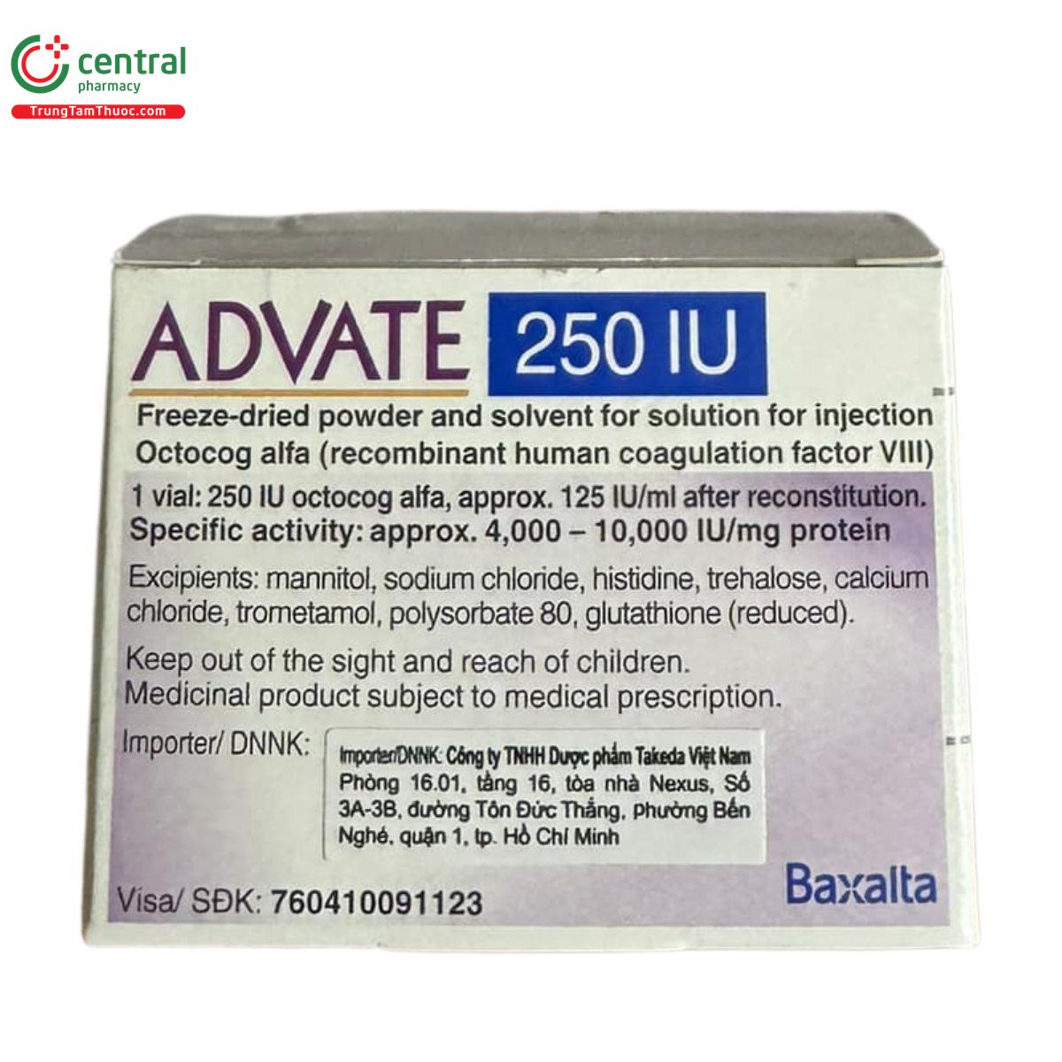 advate 250iu 1 S7622 advate 250iu 1 S7622