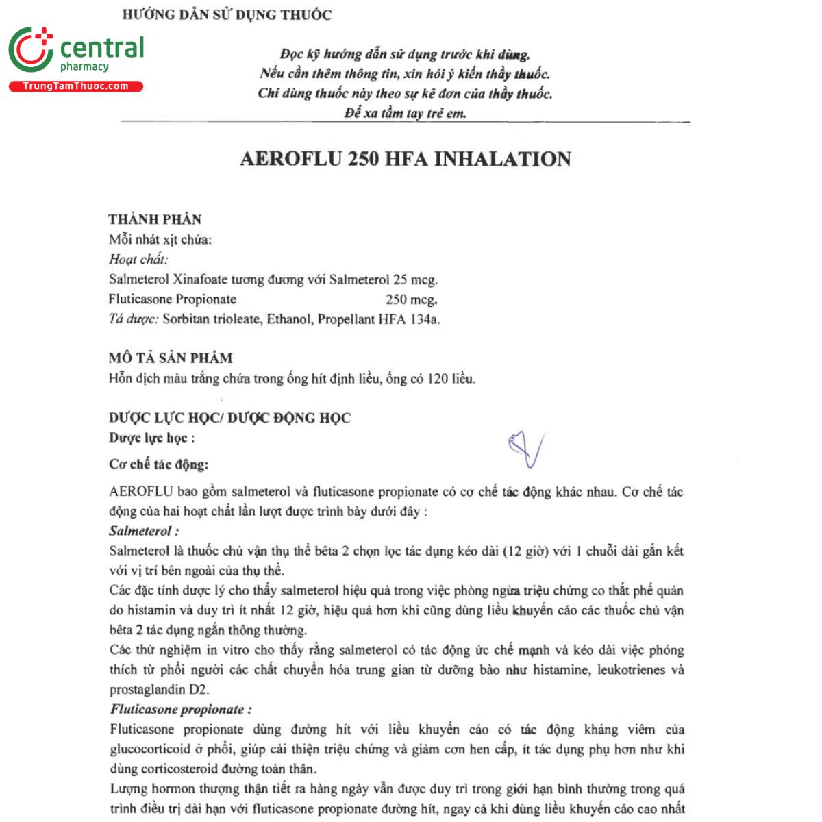 aeroflu 25 hfa inhalation 3 G2262