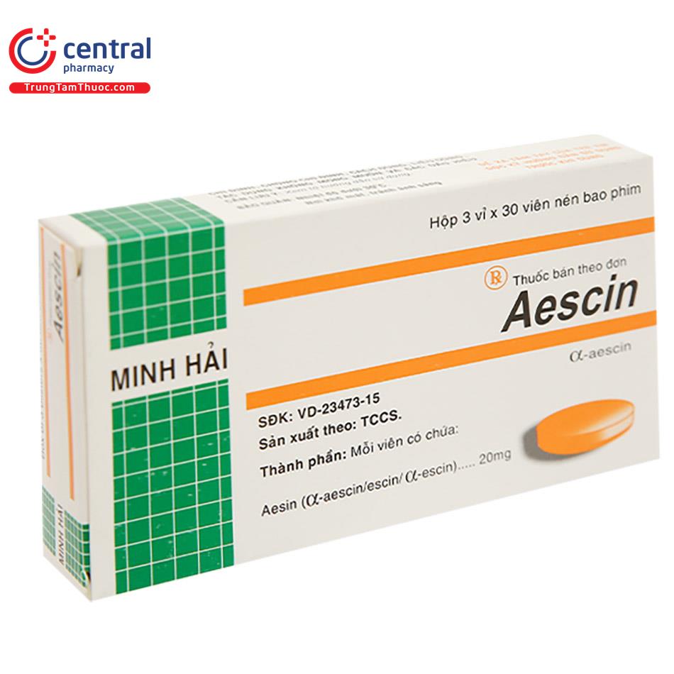 CH NH H NG Thu C Aescin 20mg I U Tr Gi N T Nh M Ch   Aescin 20 Mg B0760 