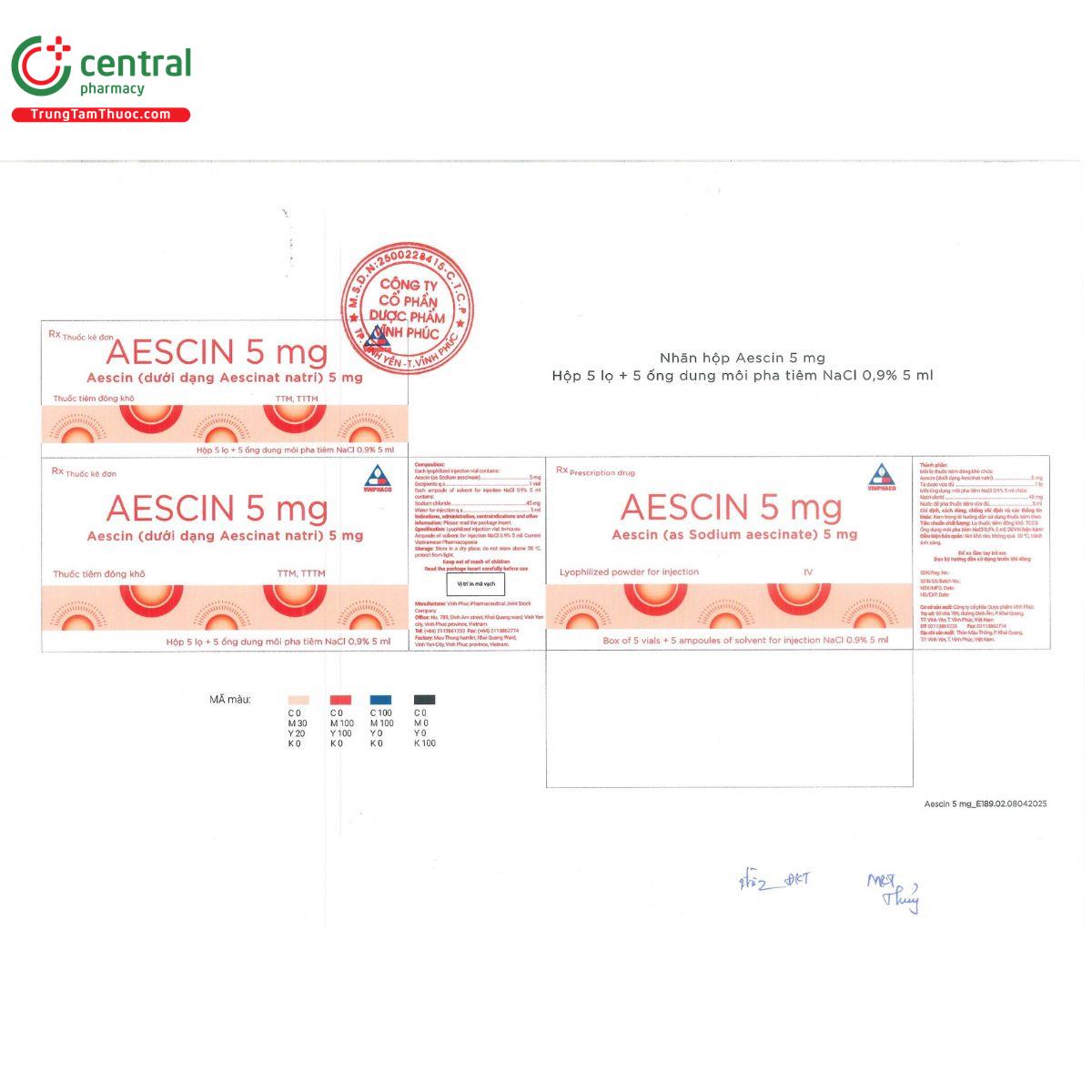 aescin 5 3 E2776