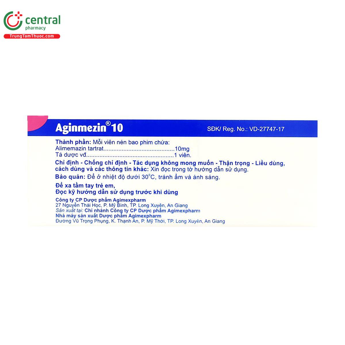 aginmezin 10mg 5 N5366