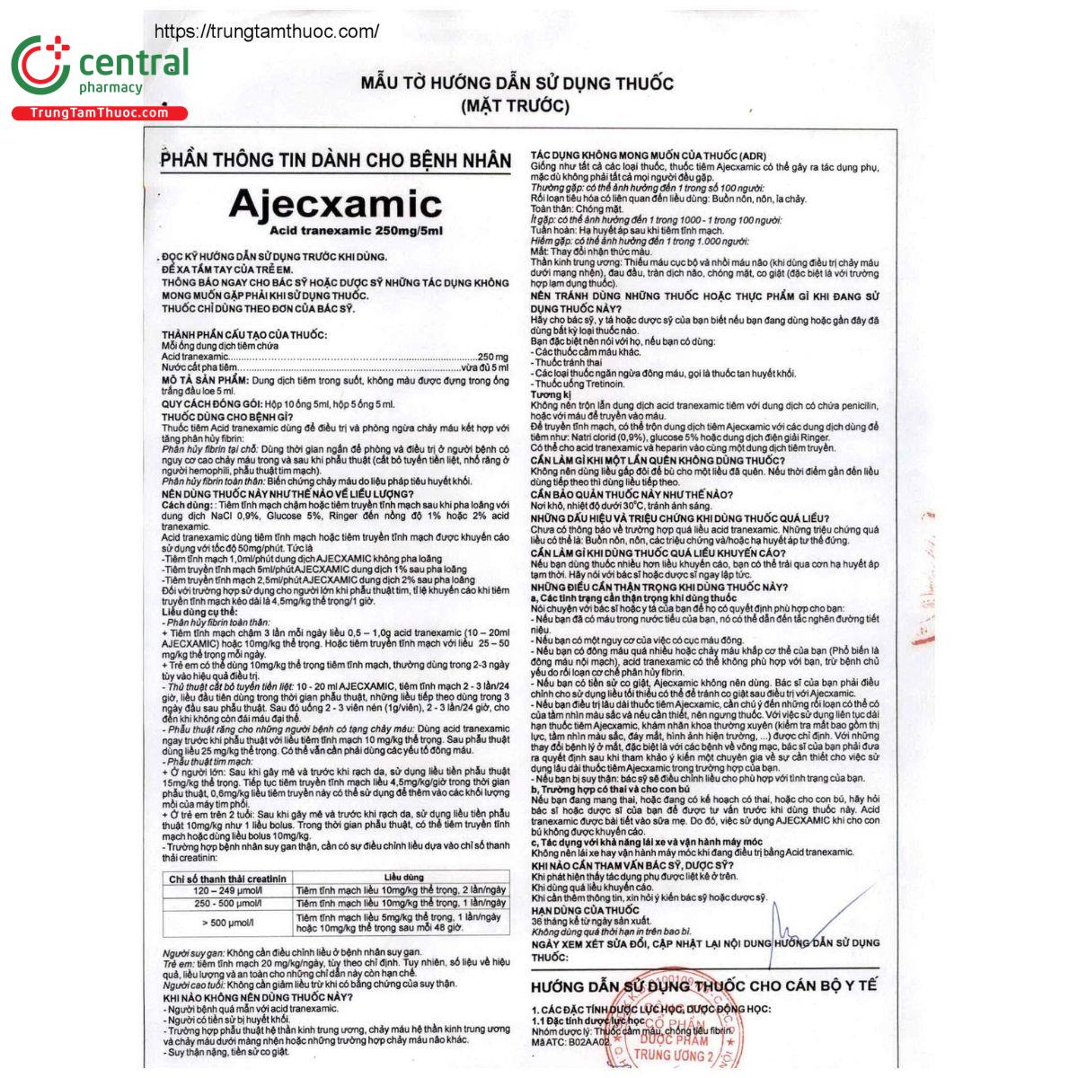 ajecxamic 250mg 5 L4424 ajecxamic 250mg 5 L4424