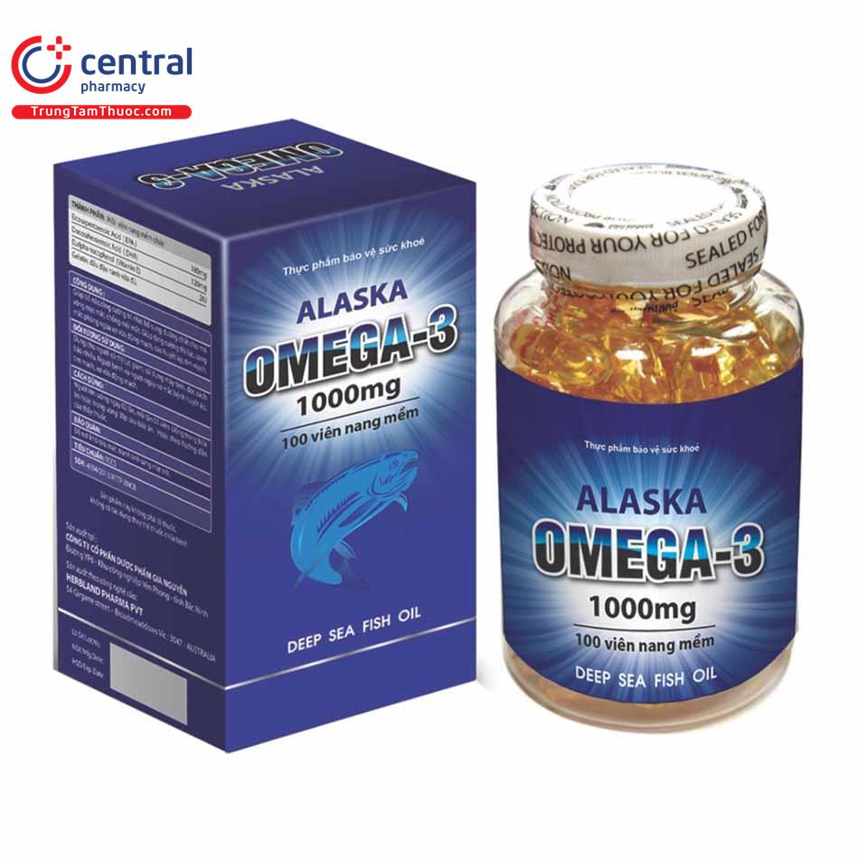 Thuốc Alaska Omega3 1000mg tác dụng, liều dùng, giá bán