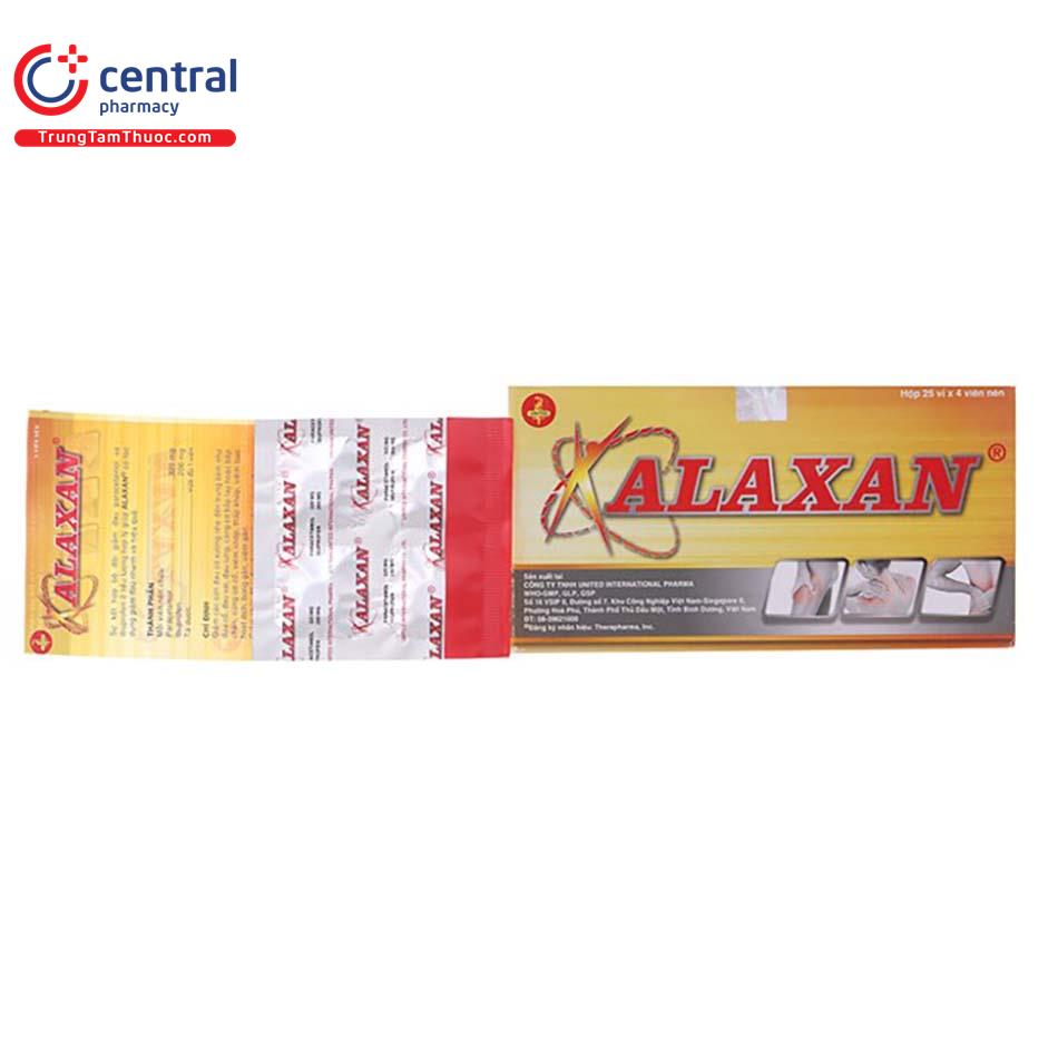 Thuốc Alaxan (vỉ 4viên): Tác dụng, cách dùng, liều dùng