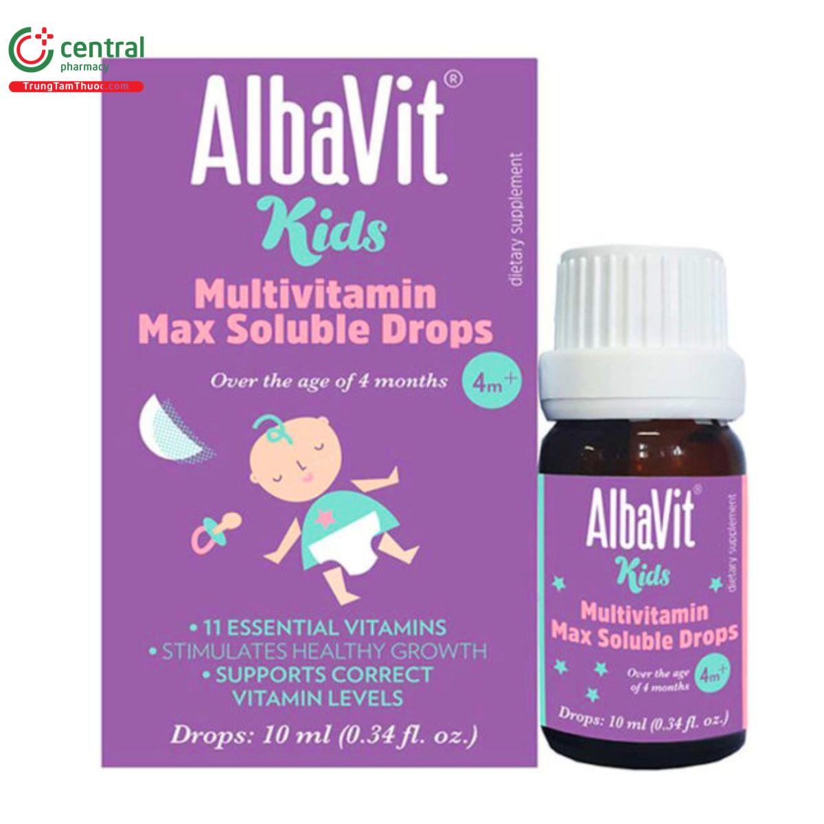 albavit kids multivitamin max soluble drops 10ml 1 R7251