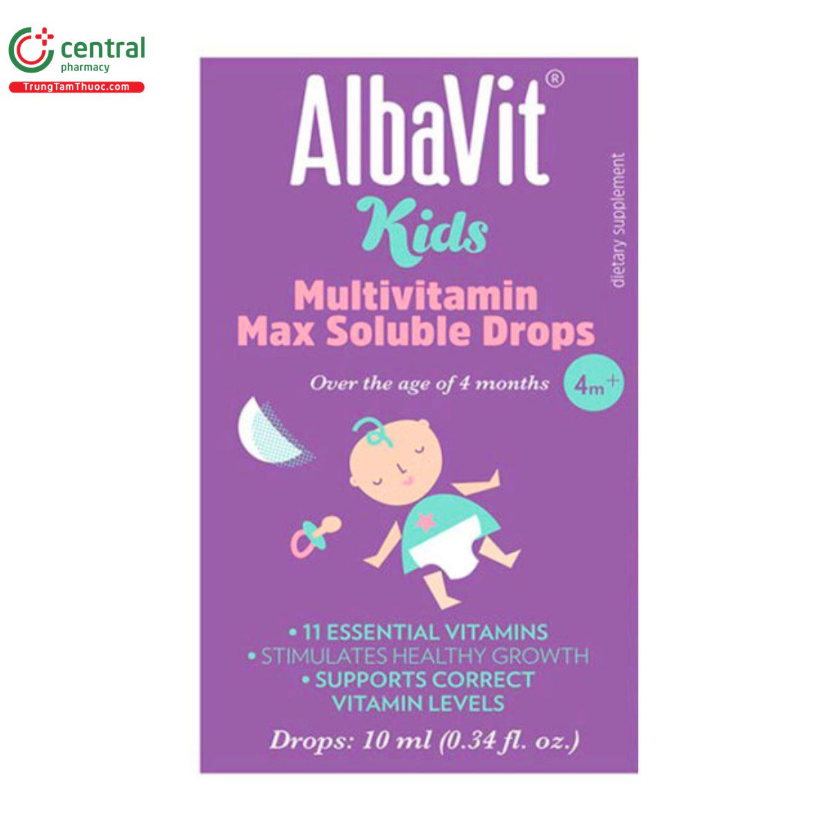 albavit kids multivitamin max soluble drops 10ml 4 T7337