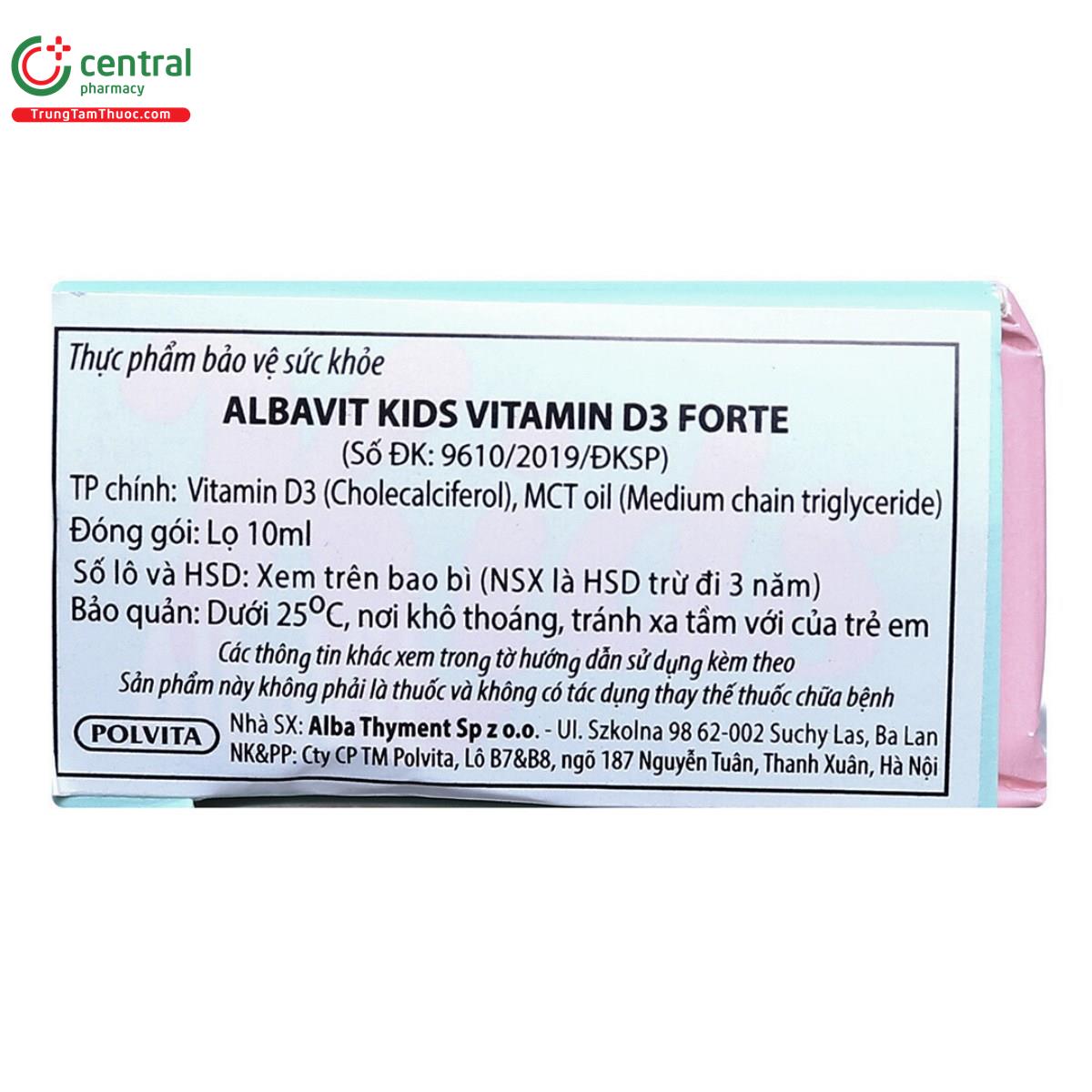 albavit kids vitamin d3 forte 6 L4510