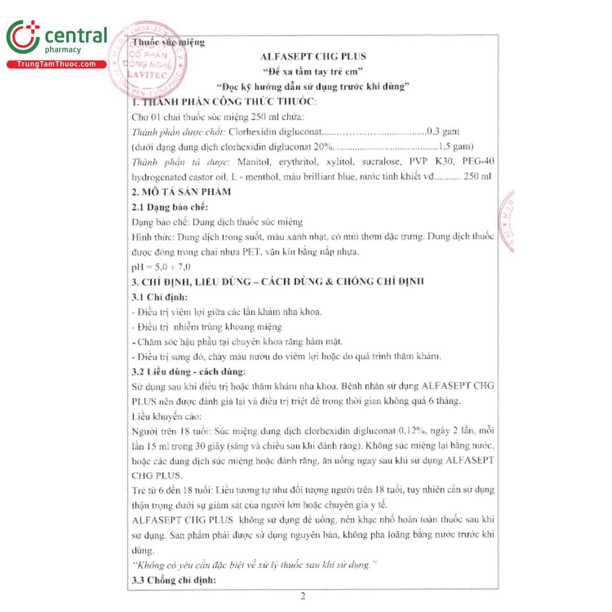 alfasept chg plus 012 6 H3844