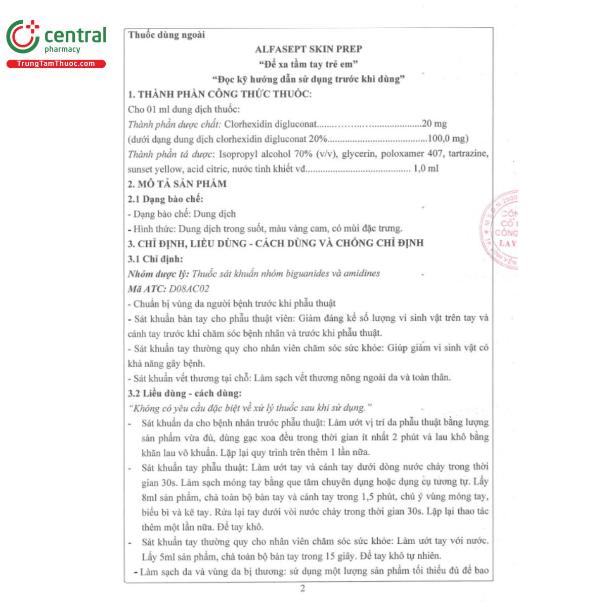 alfasept skin prep 20mg ml 5 L4825 alfasept skin prep 20mg ml 5 L4825