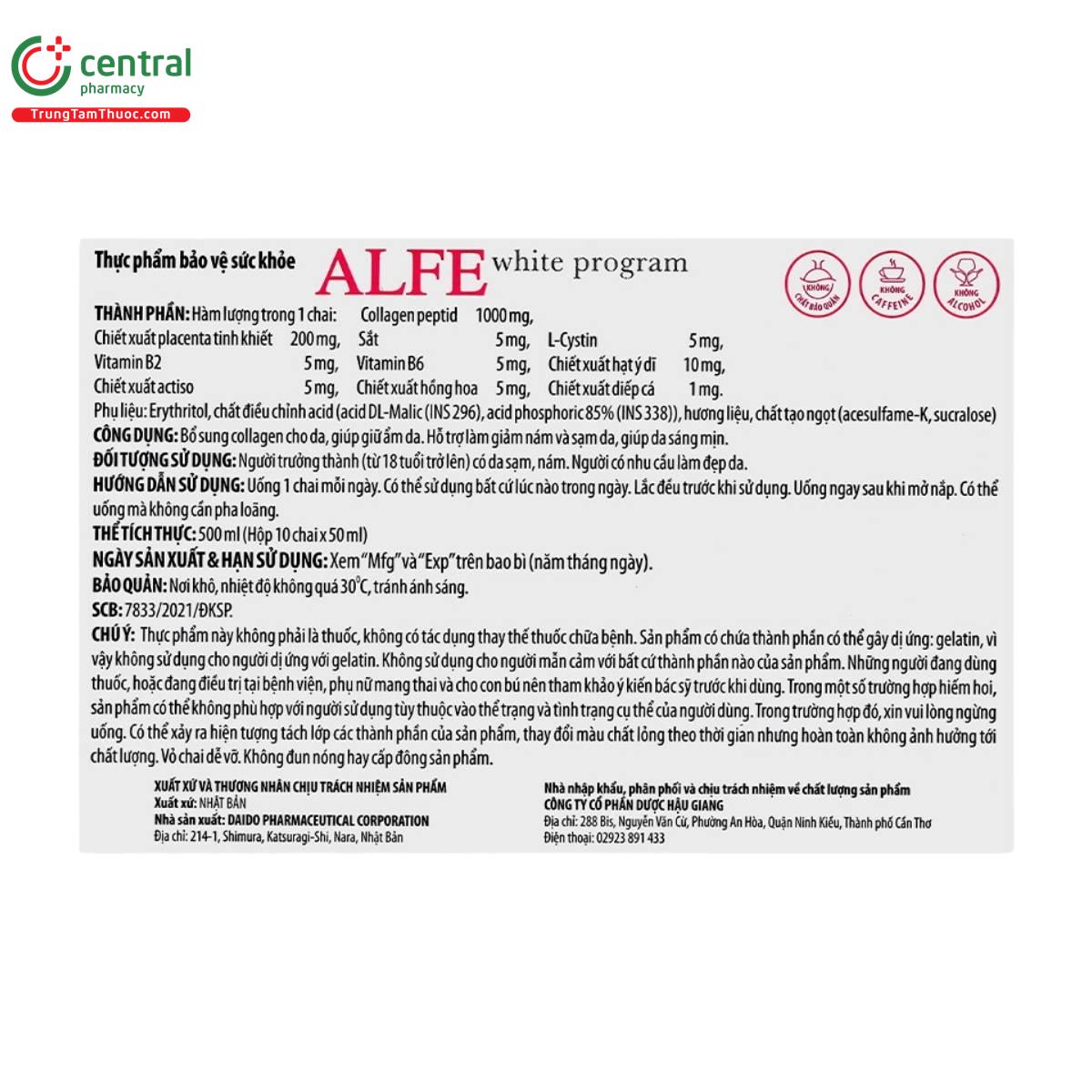 alfe white program 7 D1125