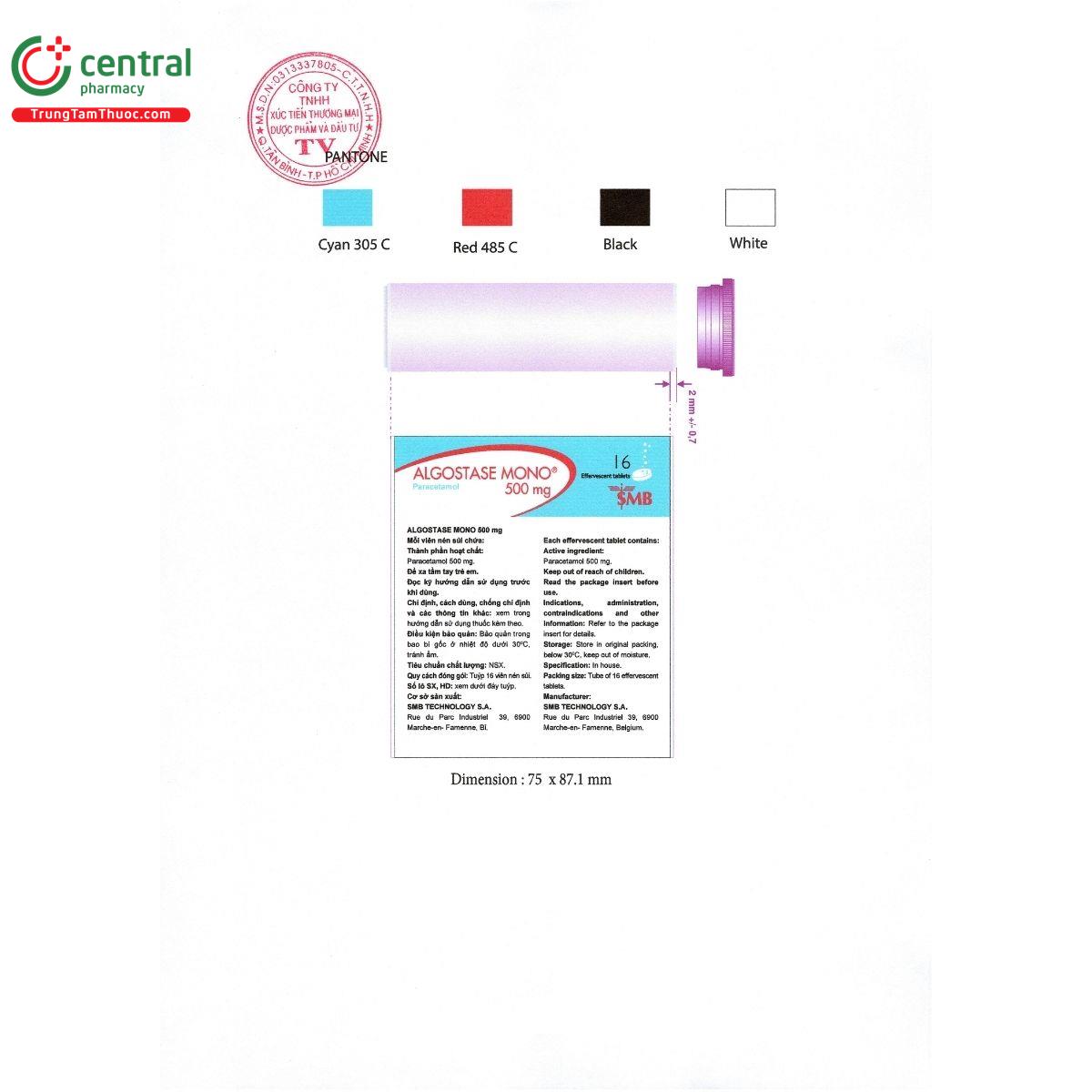 algostase mono 500 mg 1 L4273