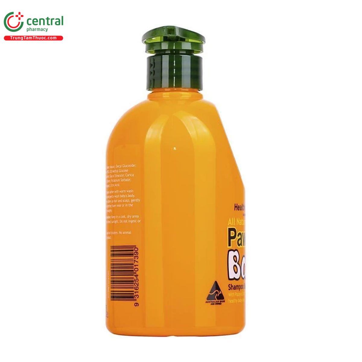 all natural paw paw baby shampoo body wash 500ml 4 S7154