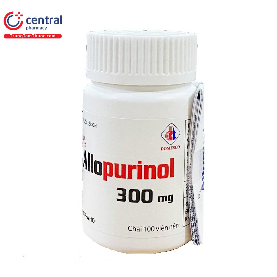 [CHÍNH HÃNG] Thuốc Allopurinol 300mg Domesco (lọ) giảm uric máu