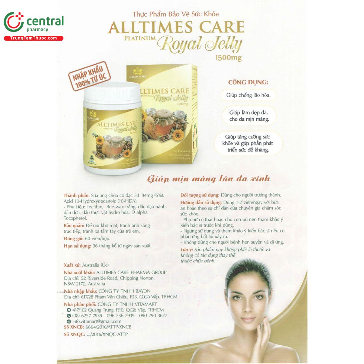 alltimes care platinum royal jelly 1500mg 8 G2014