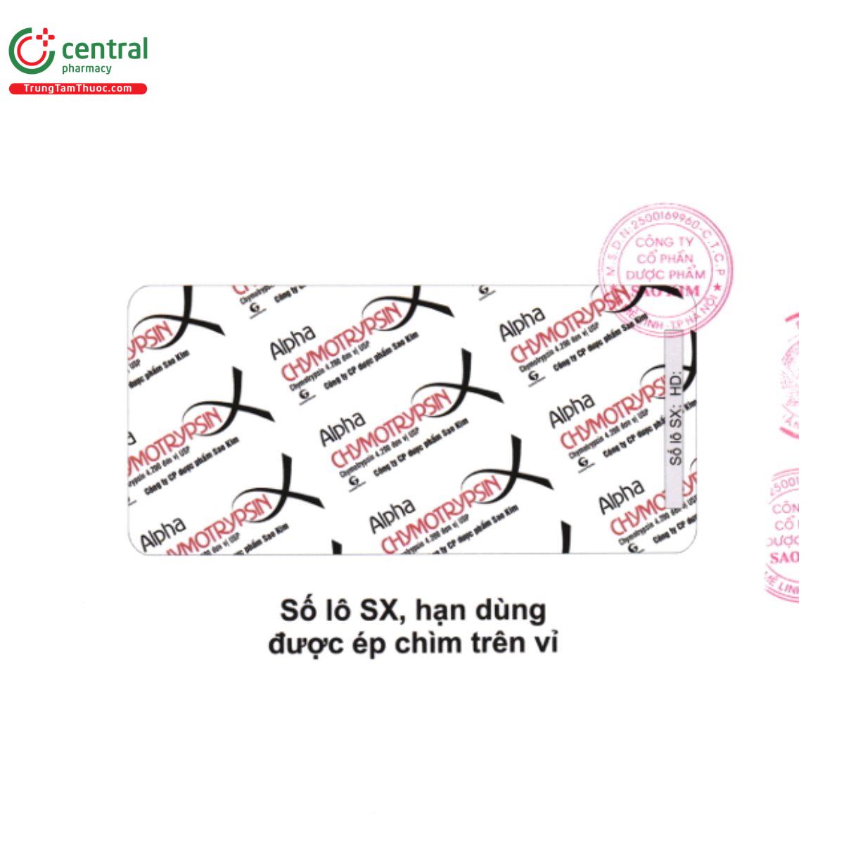 alpha chymotrypsin duoc pham sao kim 3 H3510 alpha chymotrypsin duoc pham sao kim 3 H3510