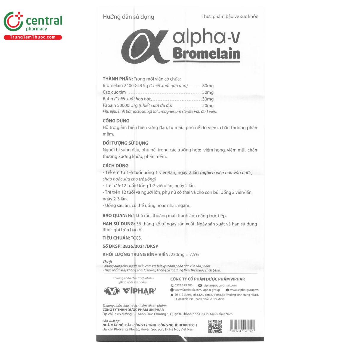 alpha v bromelain viphar 10 U8665