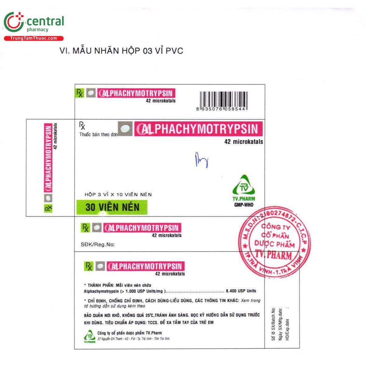 alphachymotrypsin 8400iu tv pharm 7 T8061 alphachymotrypsin 8400iu tv pharm 7 T8061