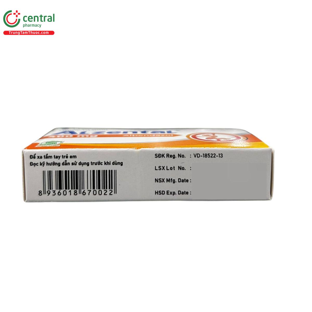 alzental 400mg 8 V8235