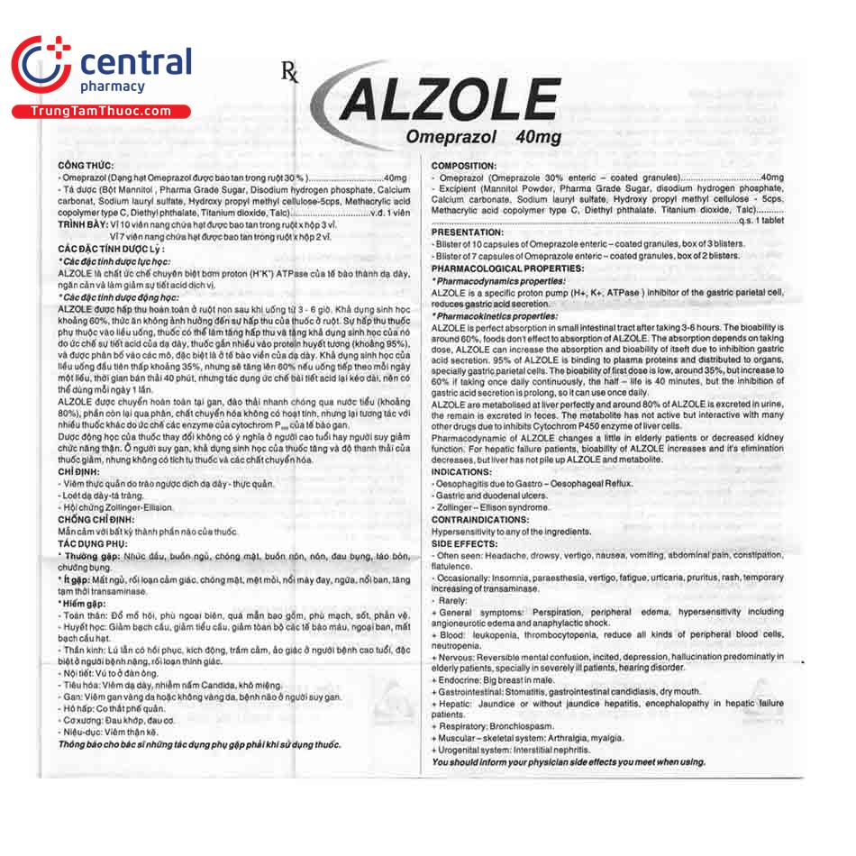 alzole 40mg 6 U8073