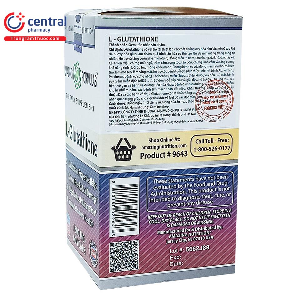 amazing formulas l glutathione 1600mg 3 O5525