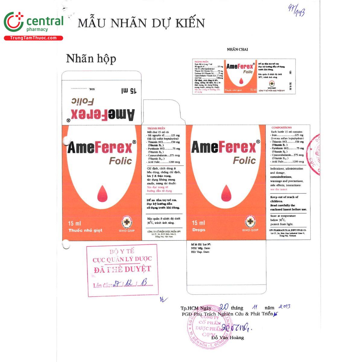 ameferex folic 3 K4352