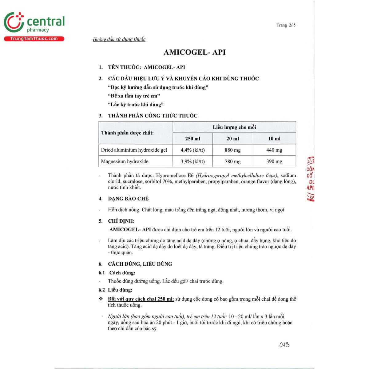amicogel api 3 T7282