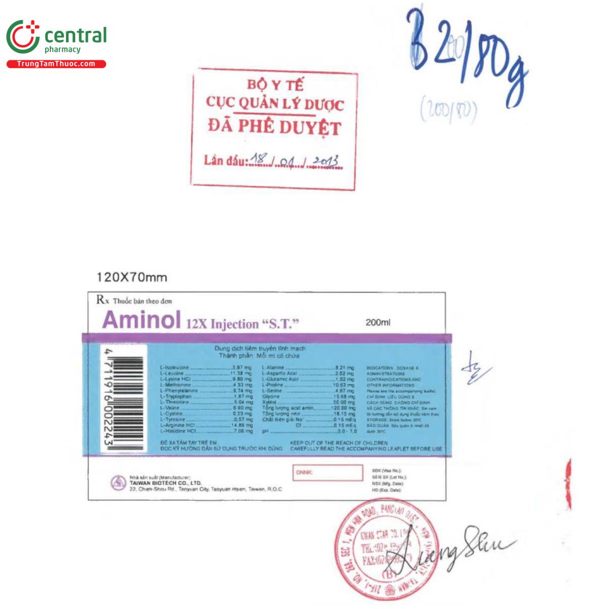 aminol 12x injection st 2 V8257 aminol 12x injection st 2 V8257