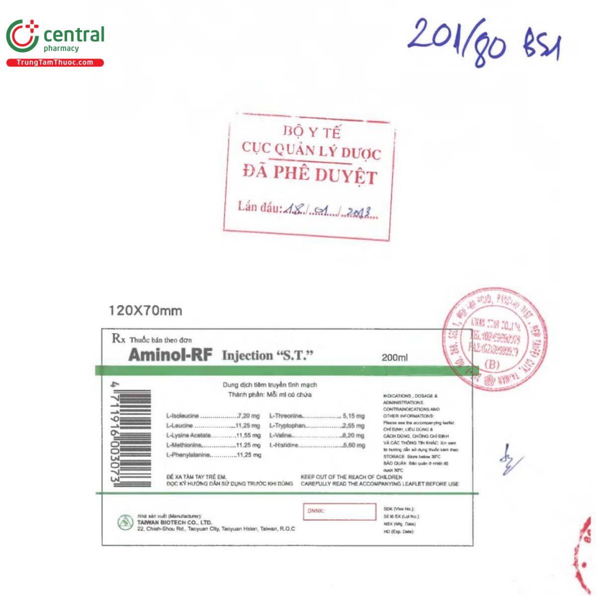 aminol rf injection st 2 T8158 aminol rf injection st 2 T8158