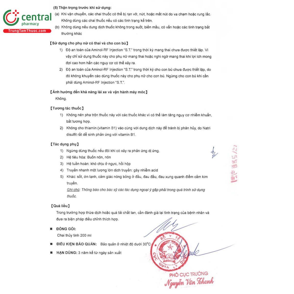 aminol rf injection st 5 H3762 aminol rf injection st 5 H3762