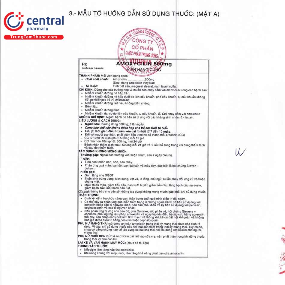 amoxycillin500mgvidiphar ttt6 I3717