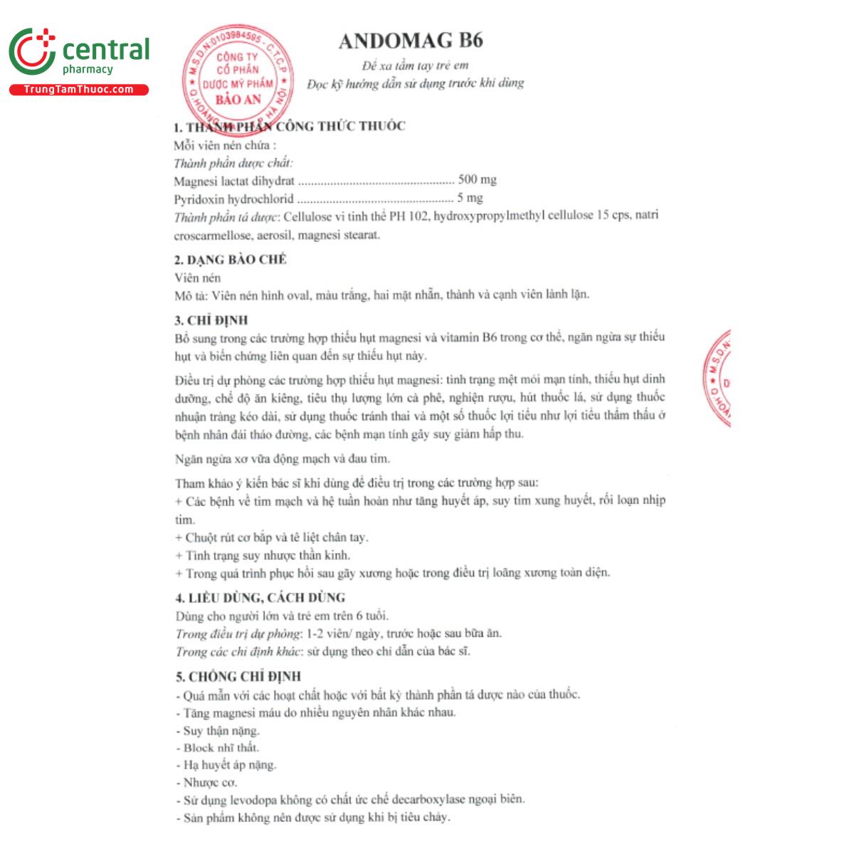 andomag b6 500mg 5mg 4 C1505 andomag b6 500mg 5mg 4 C1505