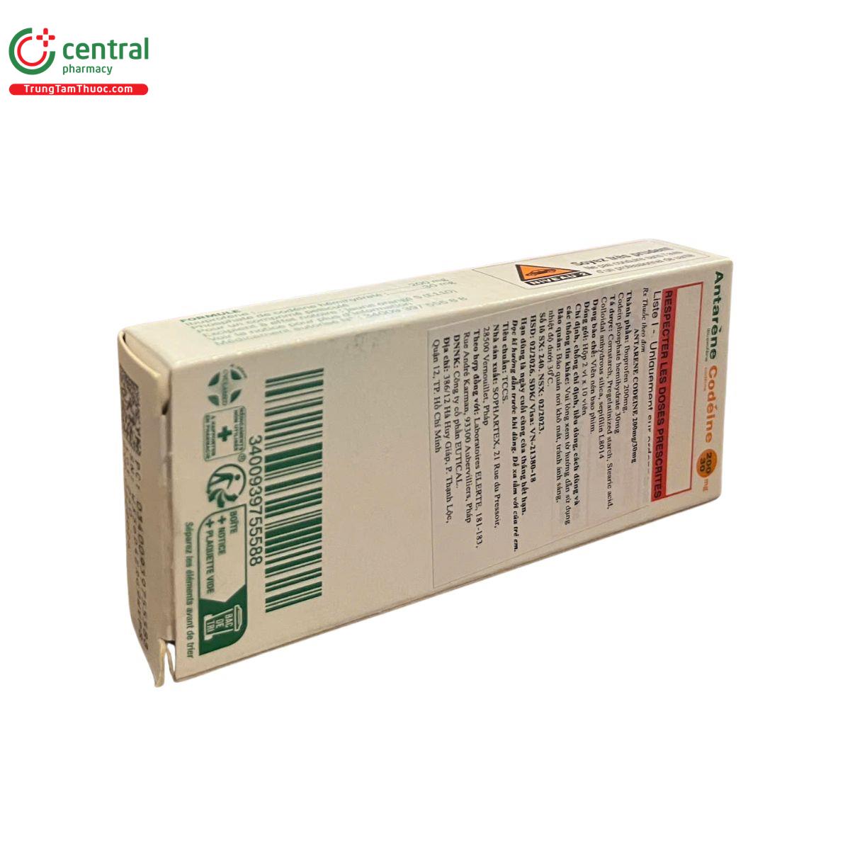 antarene codeine 200mg30mg 5 M4306 antarene codeine 200mg30mg 5 M4306