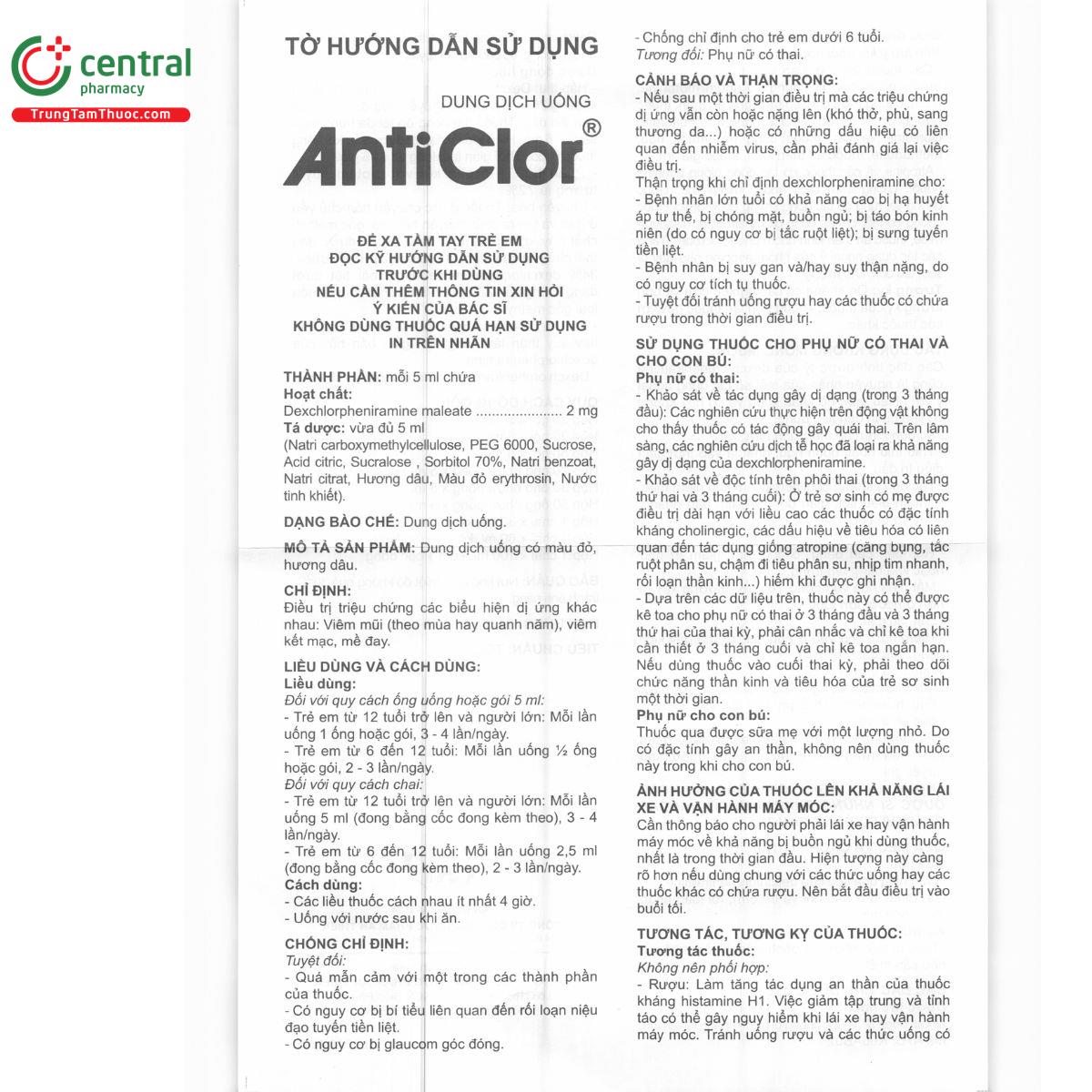 anticlor 2mg 8 A0710