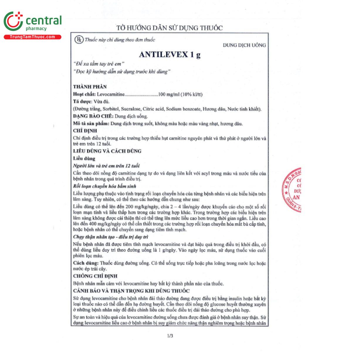 antilevex 1g 3 J3623