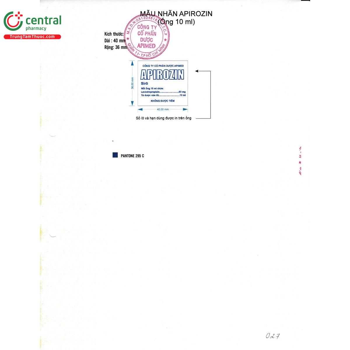 apirozin 6mg ml 1 L4520