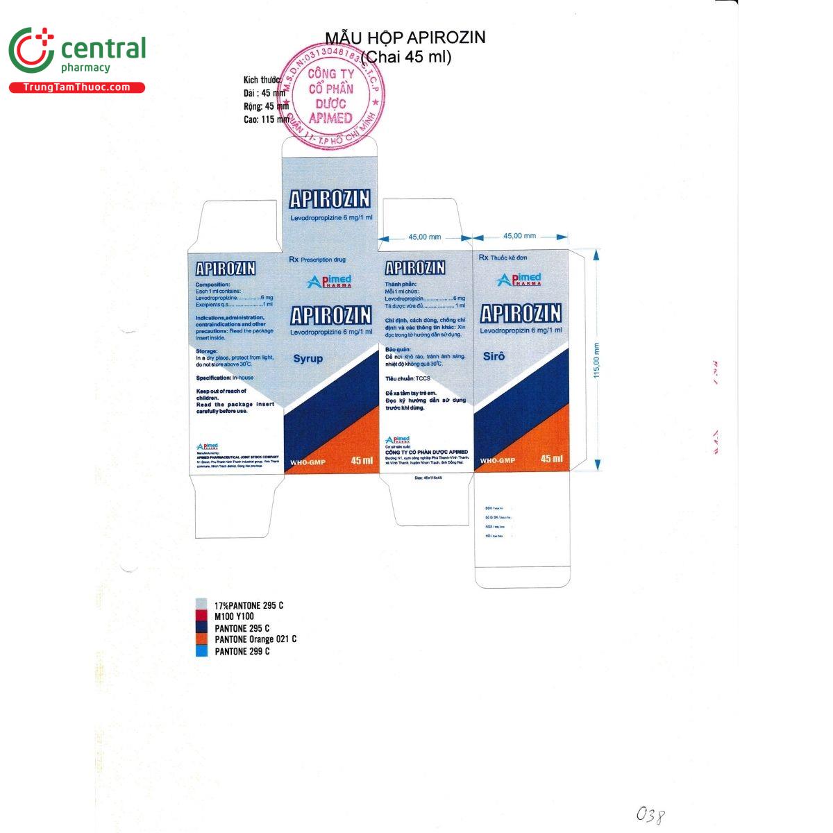 apirozin 6mg ml 12 A0357