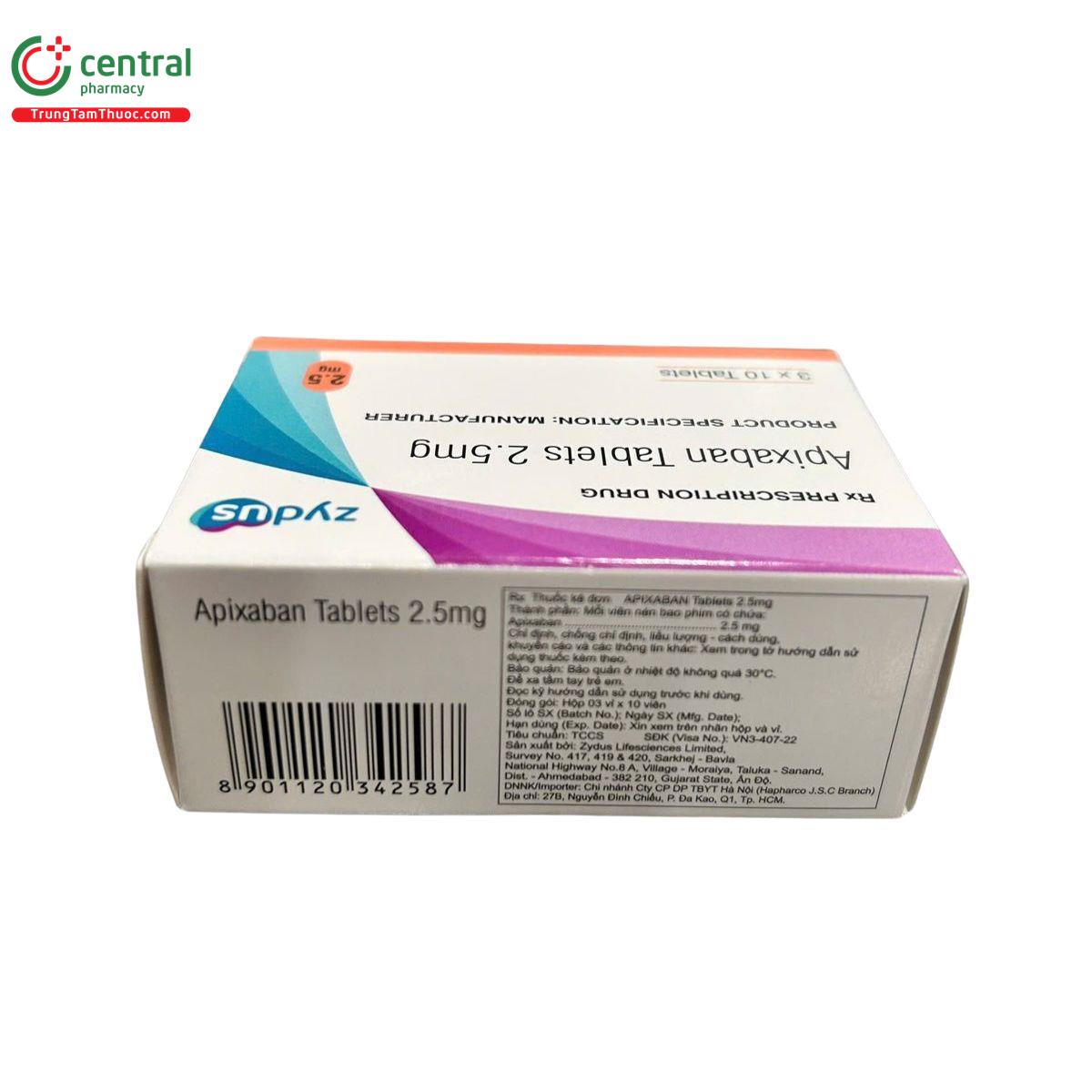 apixaban tablets 2 5mg 4 U8777