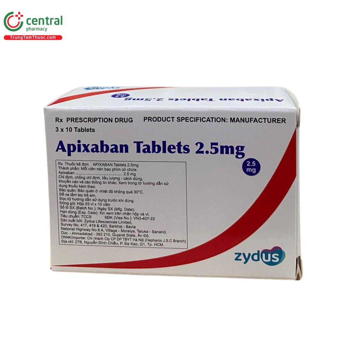 apixaban tablets 25mg zydus 1 P6418