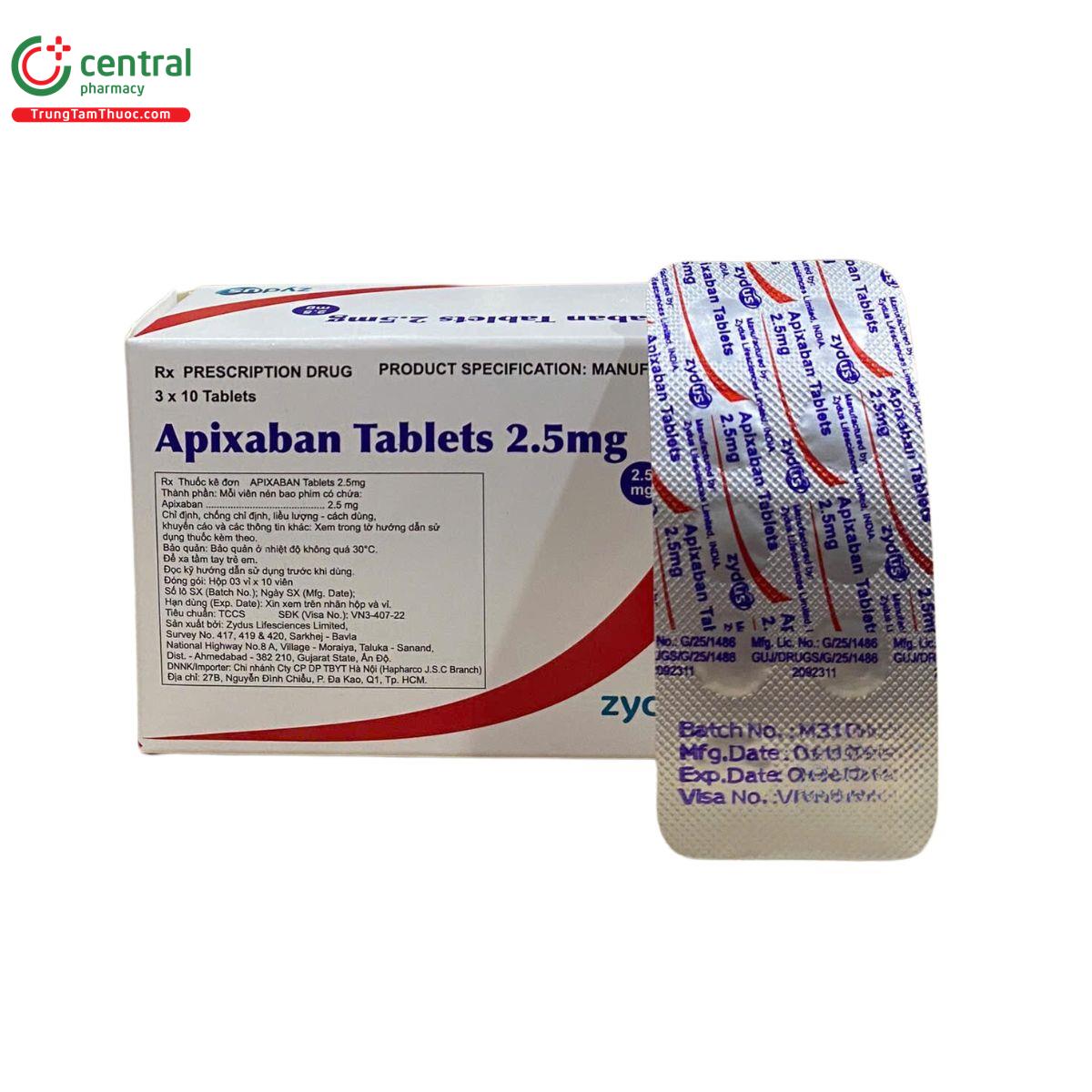 apixaban tablets 25mg zydus 6 H2044