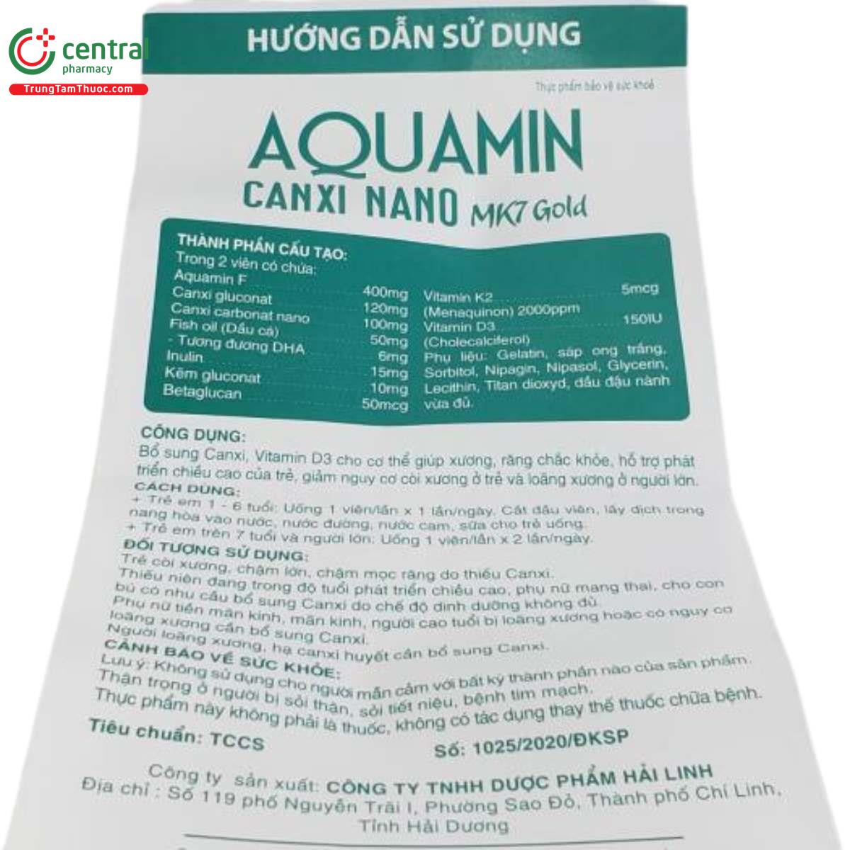 aquamin canxi nano mk7 gold 10 T7286