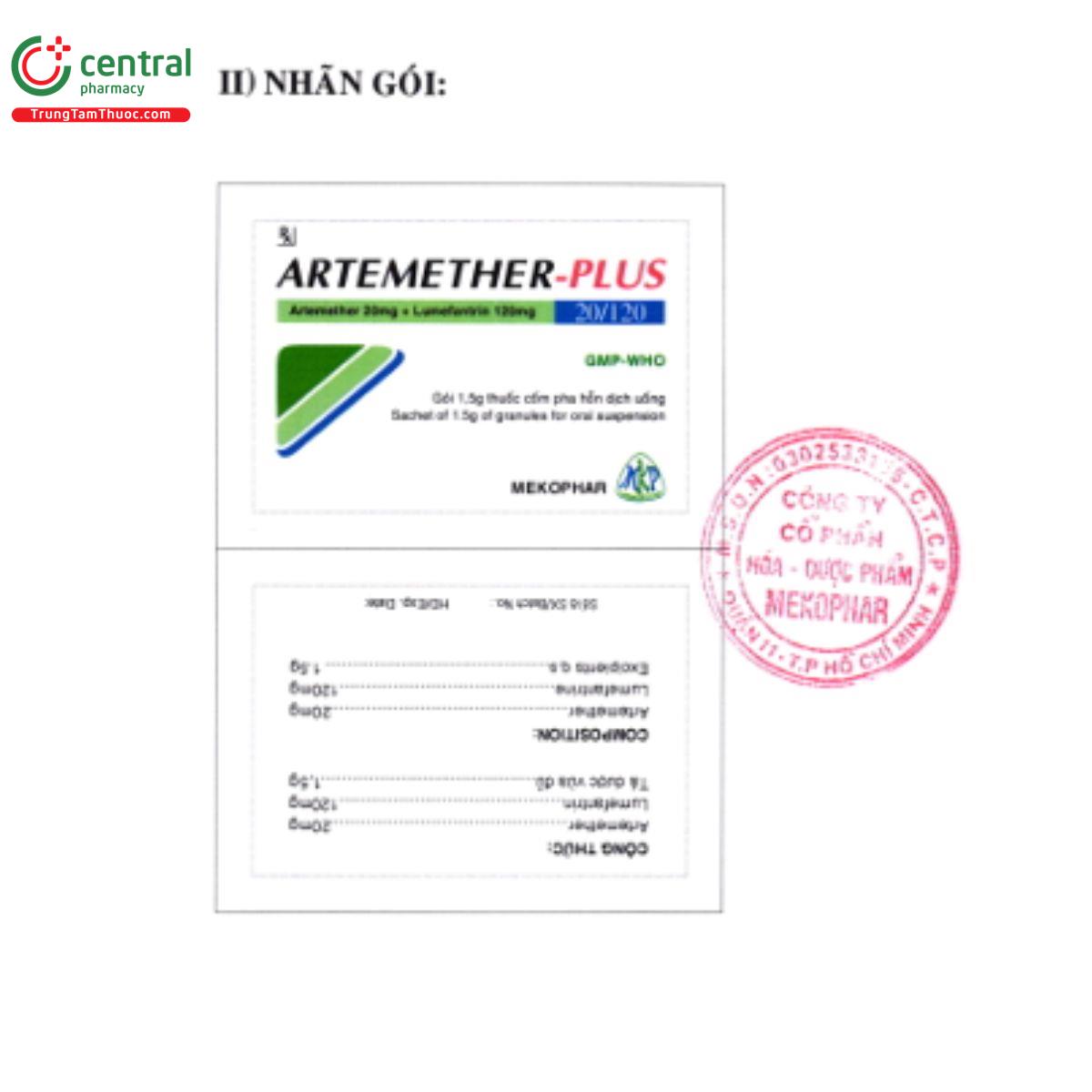 artemether plus 20 120 3 I3613 artemether plus 20 120 3 I3613