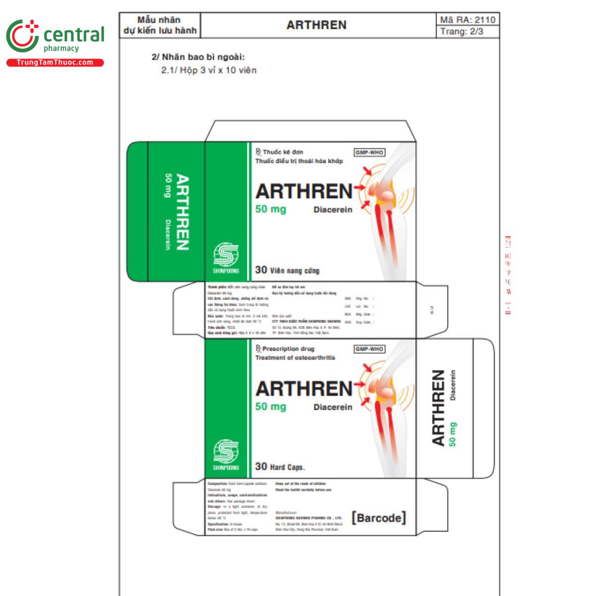 arthren 50mg 3 N5073