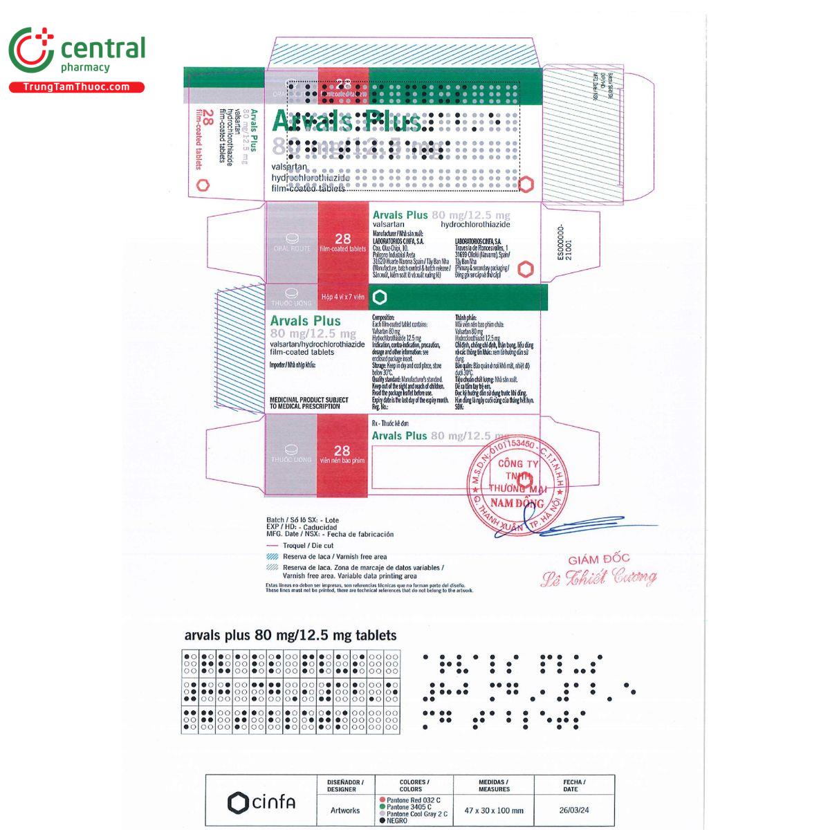 arvals plus 80mg 125mg 2 R7443